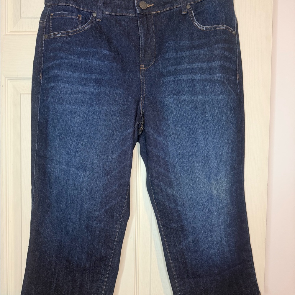 Nine West Dark Blue Straight Leg Jeans